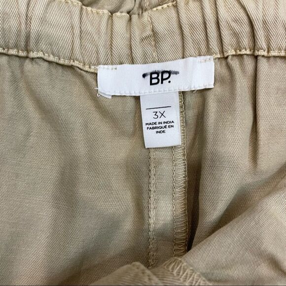 BP Army Green Summer Twill Shorts 3X Cotton Shorts Front Button Side Pockets - Picture 5 of 6